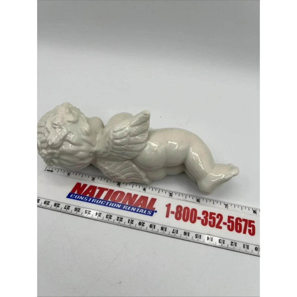Vintage Porcelain‎ Cherub Sleeping Angel Shelf Sitter, Vintage JCPenney 7